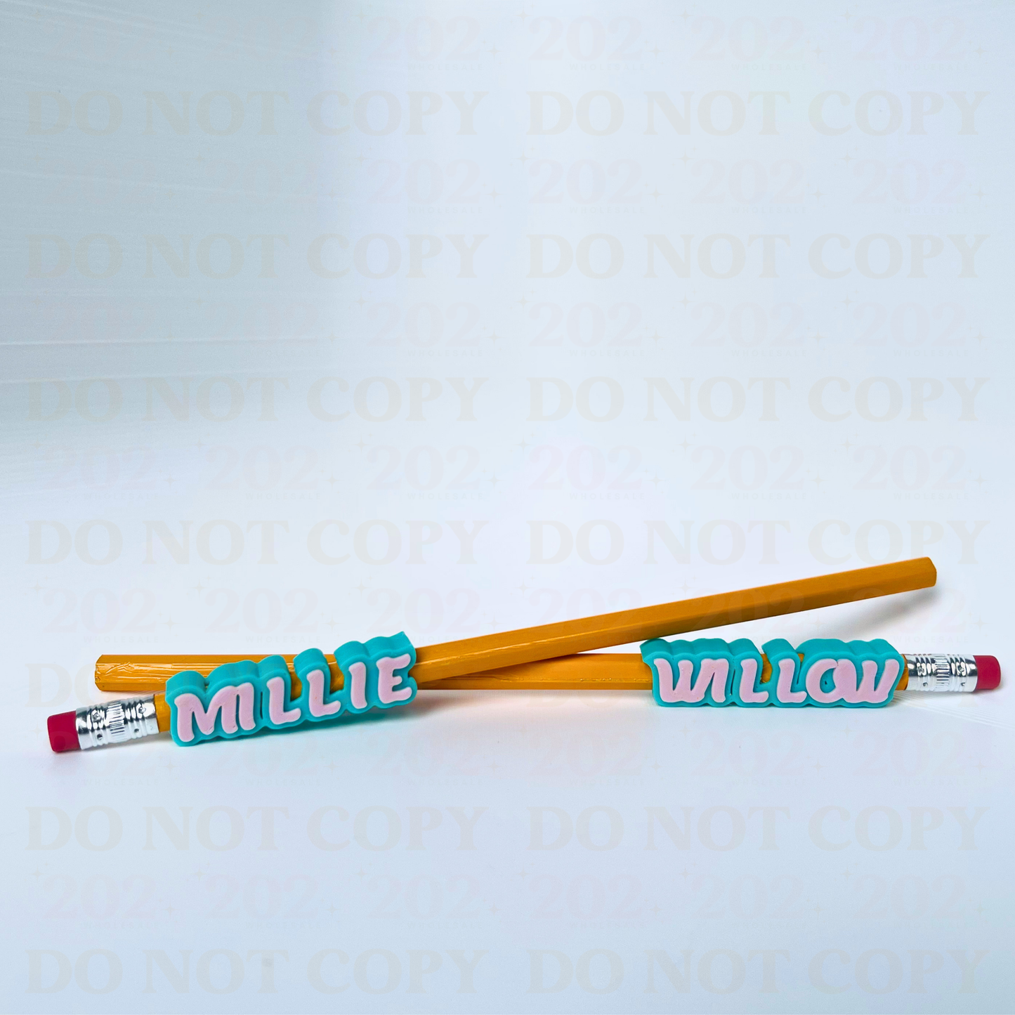 Mint and Blush Pencil Name Tag
